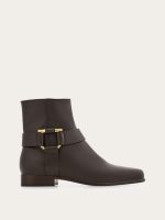 Ferragamo Gancini ornament ankle boot